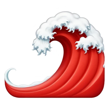 Red wave sticker