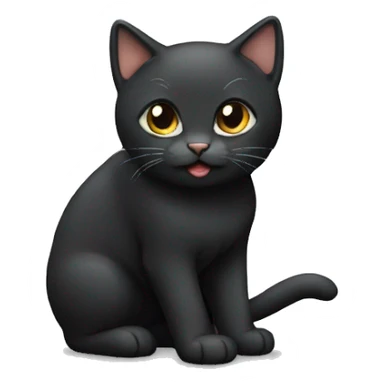 Faz uma emoji de um gato preto sticker