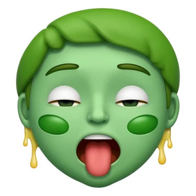 cartoonish puking face emoji sticker