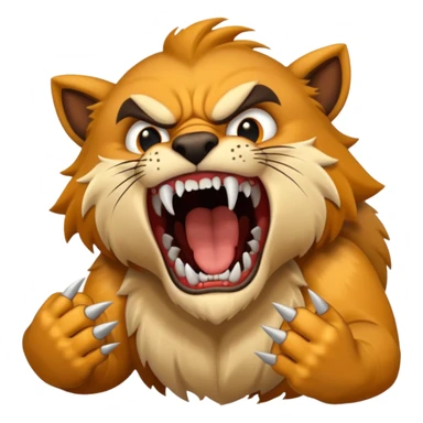 brutal fight between two animal sticker