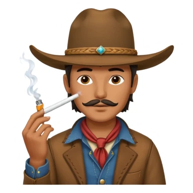 Vaquero fumando sticker