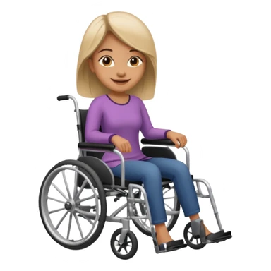 woman in manual wheelchair sticker