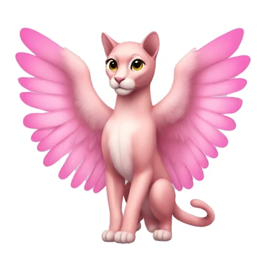 Pink pretty puma with wings  sticker