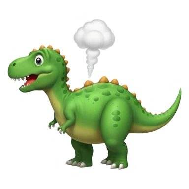 Dinosaur farting from his butt sticker