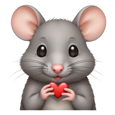 Rat sending a kiss sticker