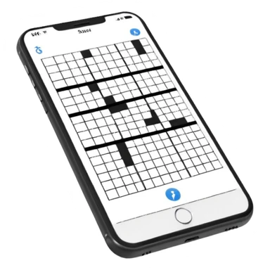Crosswords on cellphone sticker