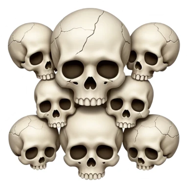 Endless Skulls, filling the whole screen, in the style of gritty realism sticker