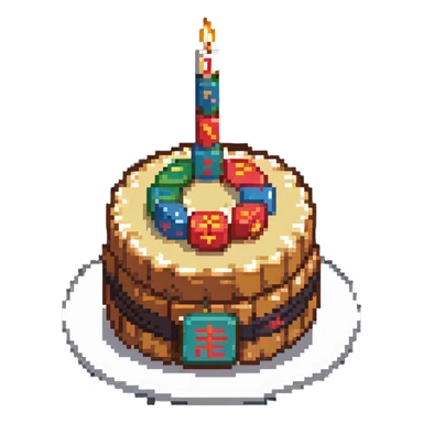 dangao Chinese birthday cake sticker