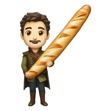 Arno-Dorian baguette de pain verre de vin sticker