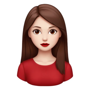 ELENA GILBERT FROM VAMPIRE DIARIES WITH RED TOP AND STRAIGHT HAIR RED LIPSTICK AND BLUSH sticker