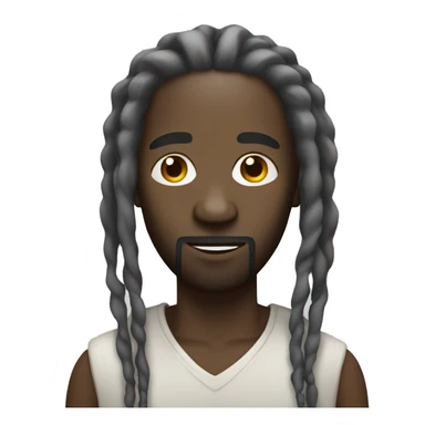 Black man with white dreadlocks  sticker
