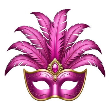 Carnival mask in pink  sticker