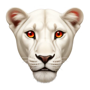 Albino lioness with red eyes sticker