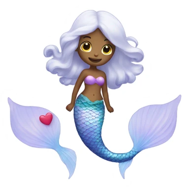mermaid with hearts on her tail sticker