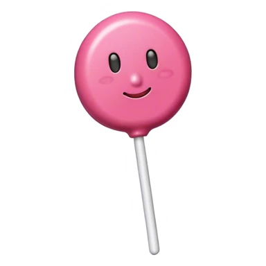 Pink dumdum lollipop with no face sticker