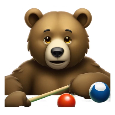 Bear playing billiards  sticker