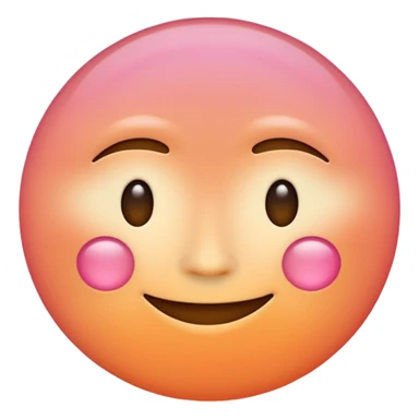 minimalist illustration of a warm glowing emoji face representing anonymous emotional connection. soft orange-pink gradient, gentle smile, organic round form, light diffusion, sense of warmth and intimacy, subtle glow around the edges, smooth and friendly aesthetic. sticker
