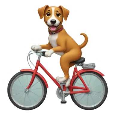 Dog riding a bike  sticker