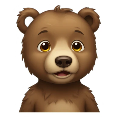 little bear crying sticker
