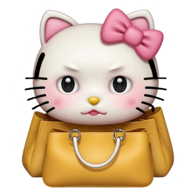 Hello Kitty Face with Bags Under Eyes sticker