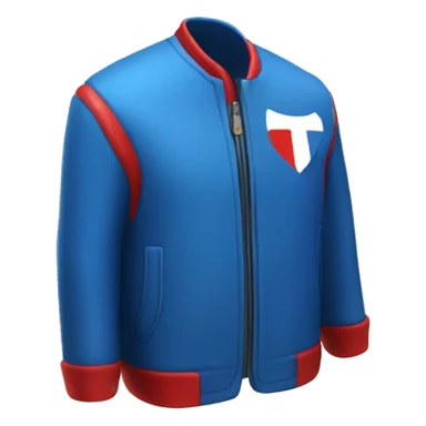 
Blue jacket with a rectangular red and white logo at the top right and inside it says TIMOLOR sticker
