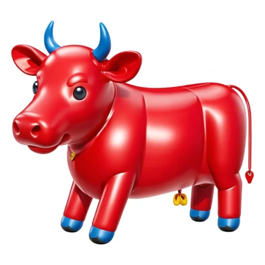   jeff koons style inflatable SPAM cow sculpture  sticker