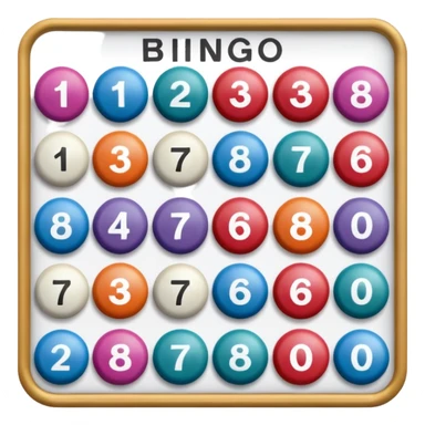 Cartela de bingo sticker