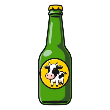 Spotted Cow beer bottle sticker
