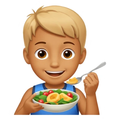 Bok yiyen çocuk sticker