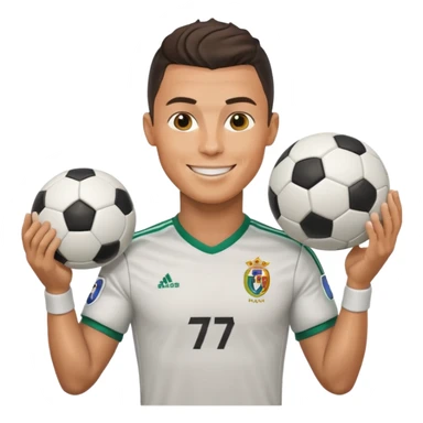Cristiano Ronaldo football emojis sticker