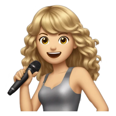 Taylor Swift sing with micro sticker