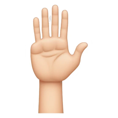hand with thumb, pinky and ring finger up sticker