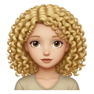 iOS 18 aesthetic Curly blondie girl sticker