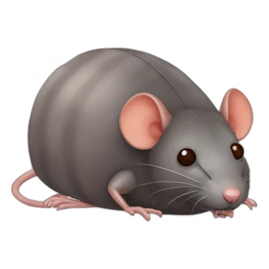 Rat mixed with a bedbug sticker
