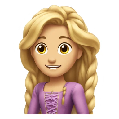 Emoji de Rapunzel con cara de asco  sticker