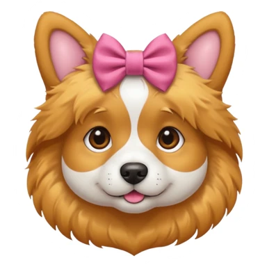 Dog with a bow in its hair sticker