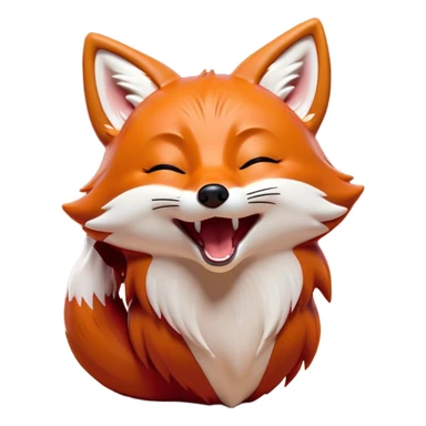 Cinematic Cute Yawning Fox Portrait Emoji, Head tilted slightly with a dramatic, wide-open yawn, showcasing a soft, velvety red Fur with subtle white accents, floppy ears slightly drooping, round amber eyes barely open in drowsy contentment, Simplified yet irresistibly adorable features, highly detailed, glowing with a soft, cozy glow, high shine, relaxed yet expressive, stylized with a touch of natural whimsy, bright and endearing, soft glowing outline, capturing the essence of a sleepy yet affectionate fox, so drowsy it feels like it could stretch right out of the screen and curl up for a nap! sticker