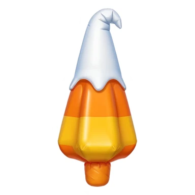   jeff koons style inflatable orange candy corn balloon sticker