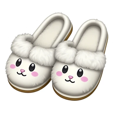 Fluffy slippers sticker
