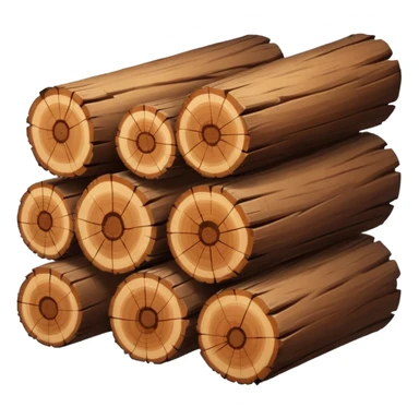 pile of wood logs emoji sticker