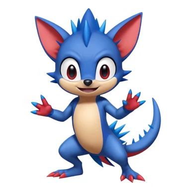Stitch-Sonic-Sneasel-fusion (full body) sticker