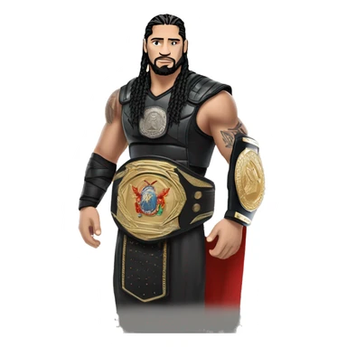 Roman Reigns with championchief belt sticker