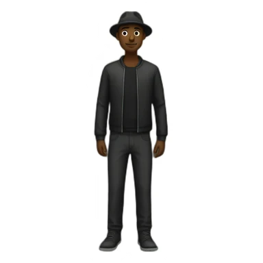 Homme noir dans un champ sticker