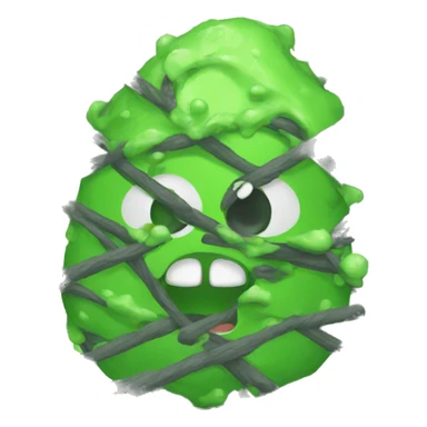 There is a slime in the cage sticker