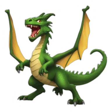 Dracofeu qui attaque sticker