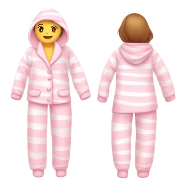 pajamas cute with colour of soft sweet pink and white sticker