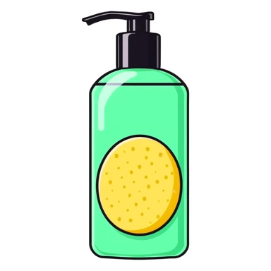 AVON shower gel, body scrub, and loofah sticker