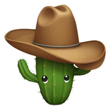 Create a cactus with a cowboy hat sticker