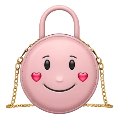 fashionable pastel pink handbag apple emoji inspired sticker