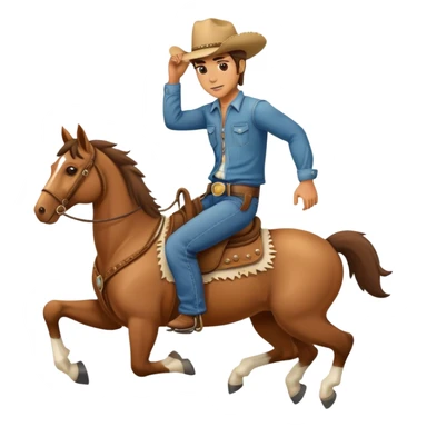 cowboy riding a horse sticker